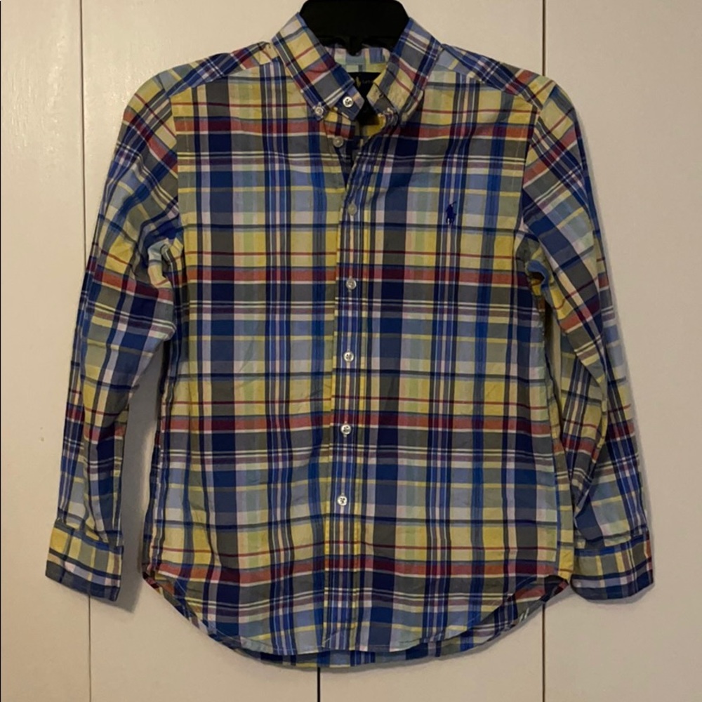 Boys Ralph Lauren plaid shirt 10/12